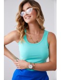 Top dama din bumbac neted, menta 2308 - Magazin online - Boutique